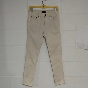 EXPRESS HIGH-RISE, STRETCH SKINNY, NATURAL COLORED DENIM JEANS